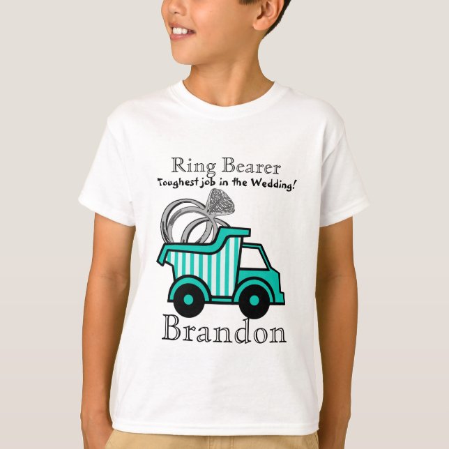 T-shirt Camion de vidange de porte-anneau (Devant)
