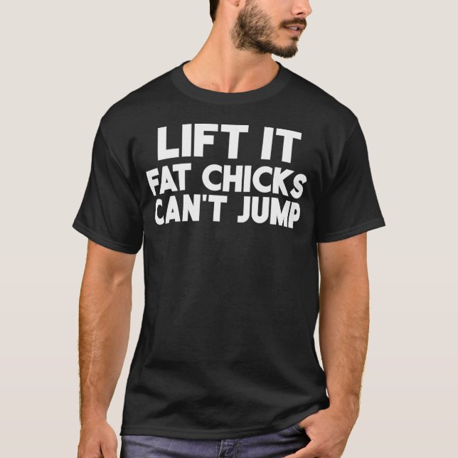 T-shirt Camion Diesel Funny LIft It Fat Chicks Cant Jump (Devant)