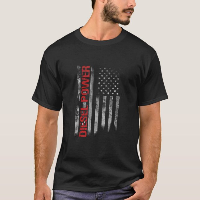 T-shirt Camion diesel Turbo Brothers Mécanique USA Ame (Devant)