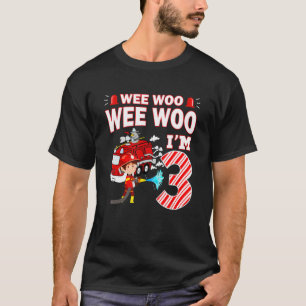 T-shirt Camion d'incendie 3 ans pompier 3e anniversaire ga