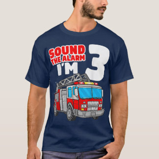 T-shirt Camion d'incendie 3 ans pompier 3e anniversaire ga