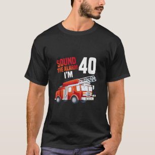 T-shirt Camion d'incendie 40e anniversaire pompier thème 4