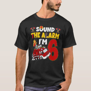 T-shirt Camion d'incendie 6 ans pompier 6e anniversaire ga