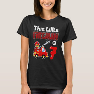 T-shirt Camion d'incendie 7e anniversaire garçon bébé pomp