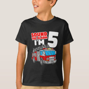 T-shirt Camion-feu 5 ans pompier 5 ans Anniversaire