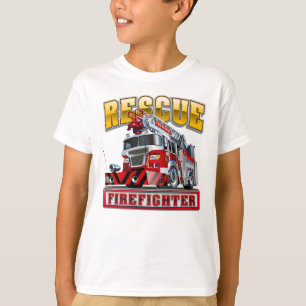 T-shirt Camion-feu de dessin