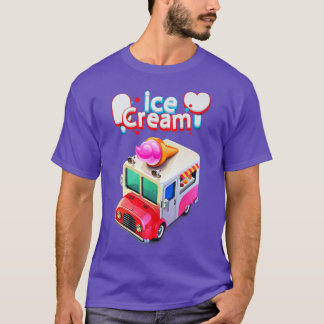T-shirt Camion Glace Pour Les Amateurs De Crème Glaciaire