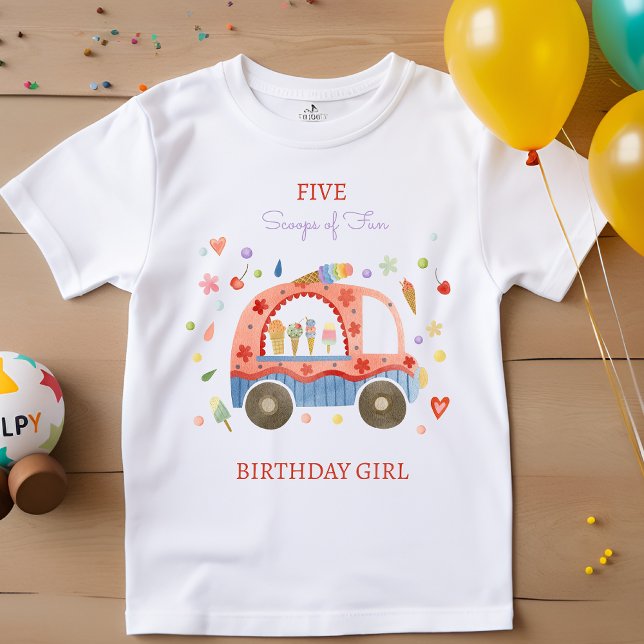 T-shirt Camion glace Scoops of fun anniversaire de enfant (Créateur téléchargé)
