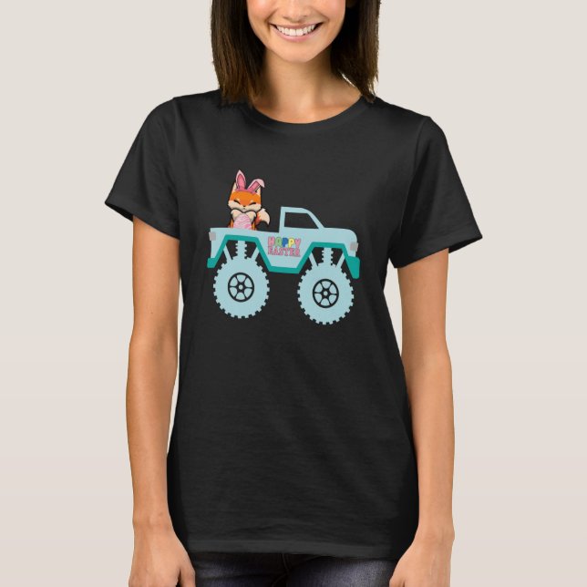 T-shirt Camion Monster de lapin de dragon de Pâques T (Devant)