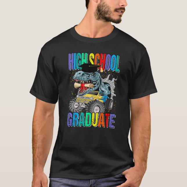 T-shirt Camion Monster Dinosaur Gradua (Devant)