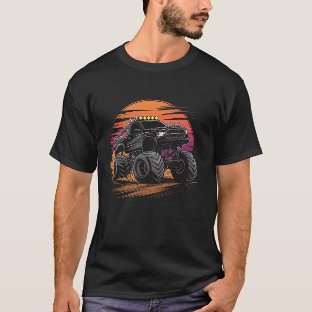 T-shirt Camion Monster pour tout-petits Jeunes Adultes (Devant)