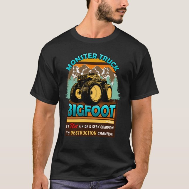 T-shirt Camion monstre Bigfoot - premier camion monstre (Devant)