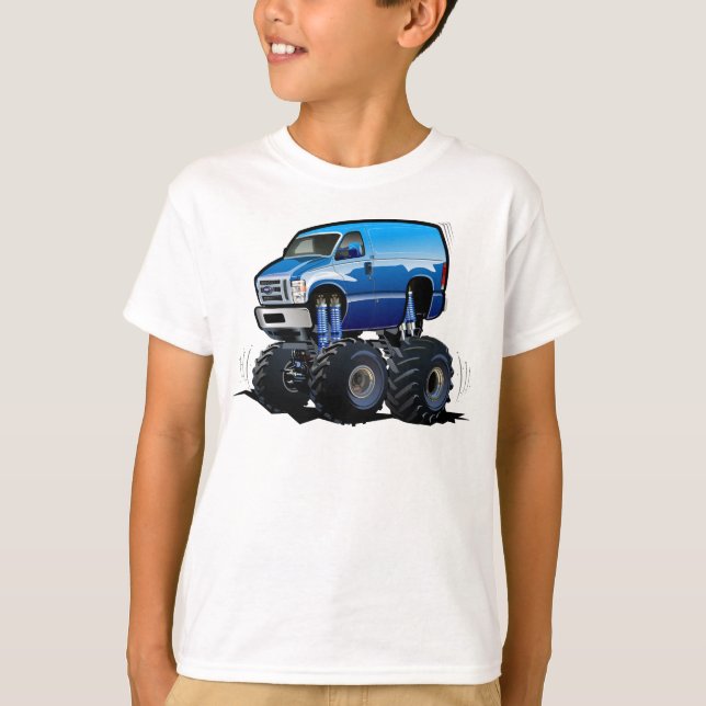 T-shirt Camion monstre de dessin animé (Devant)