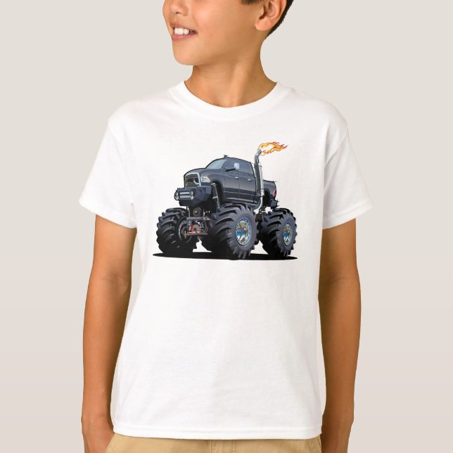 T-shirt Camion monstre de dessin animé (Devant)