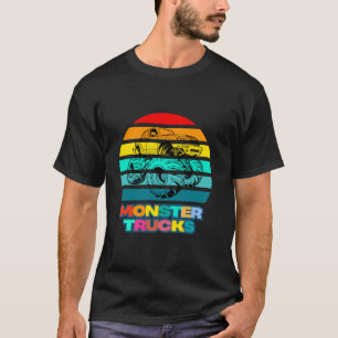 T-shirt Camion Monstre Rétro Tout-Petits Jeunes Adultes