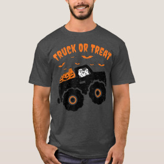 T-shirt Camion Ou Traiter Citrouilles Boo Halloween Monste