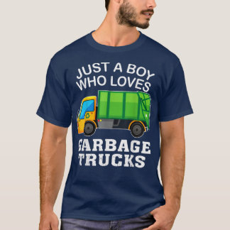 T-shirt Camion-poubelle Juste Un Garçon Qui Aime Les Camio