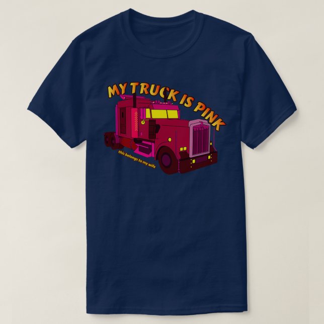 T-shirt Camion rose (Design devant)