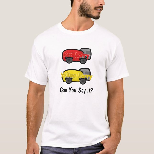 T-shirt Camion rouge de jaune de camion (Devant)