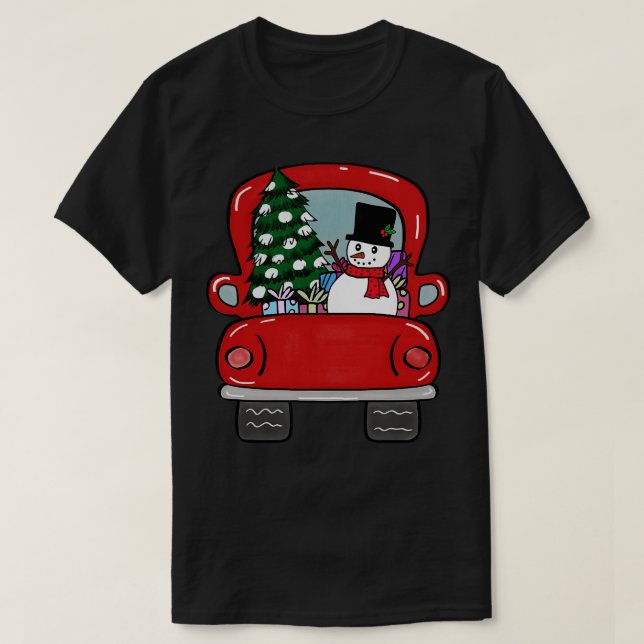 T-shirt camion rouge de noël 1 (Design devant)