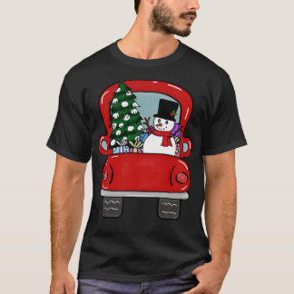 T-shirt camion rouge de noël 1