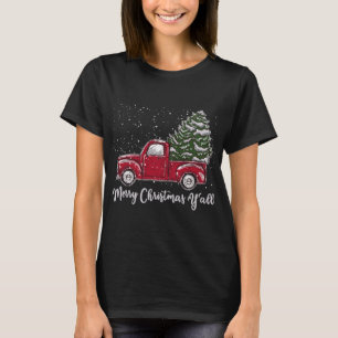 T-shirt Camion Rouge Noël Joyeux Noël Yall