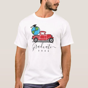 T-shirt Camion rouge vintage 2019 d'obtention du diplôme