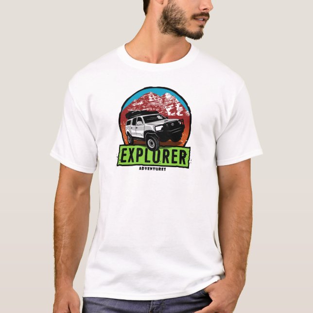 T-shirt Camion Toyota explorant (Devant)