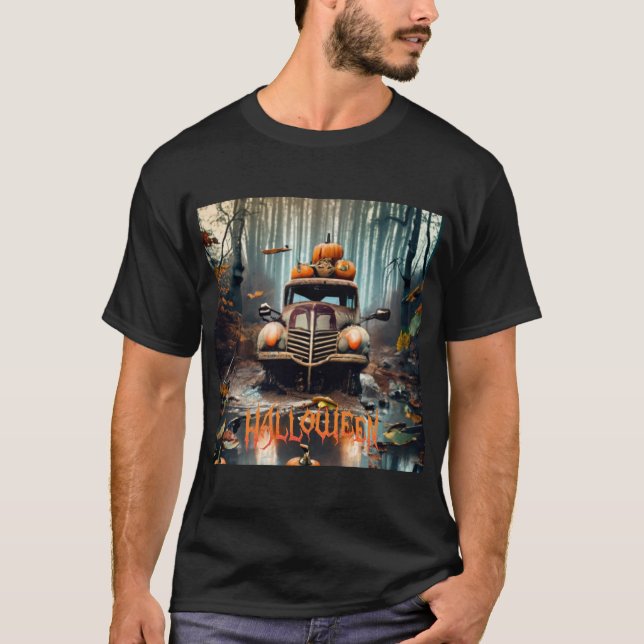 T-shirt Camion Vintage Halloween (Devant)