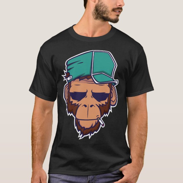 T-shirt Camioner mono with a cap and tobacco (Devant)