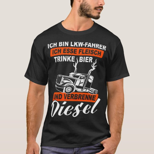 T-shirt camionnettes chauffeur professionnel chauffeur cam (Devant)