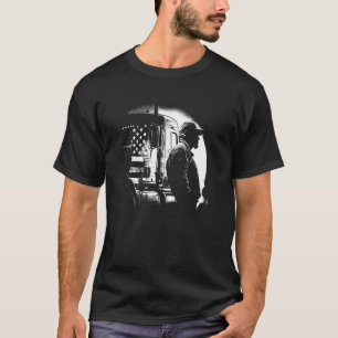 T-shirt camionneur américain Big Rigs Diesel Truck Driver