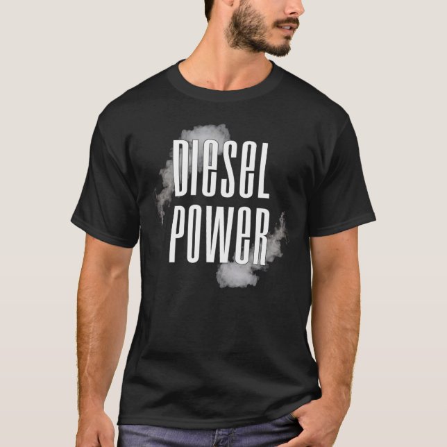 T-shirt Camionneur diesel 4X4 de charbon de petit pain de (Devant)
