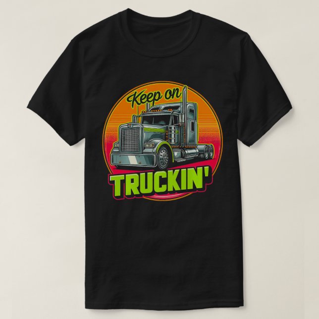 T-shirt Camionneur Rétro Camionneur Camionneur Camionneur  (Design devant)