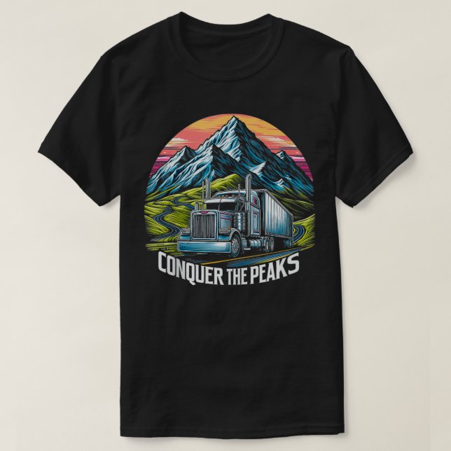 T-shirt Camionneur Rétro Camionneur Camionneur Camionneur  (Design devant)