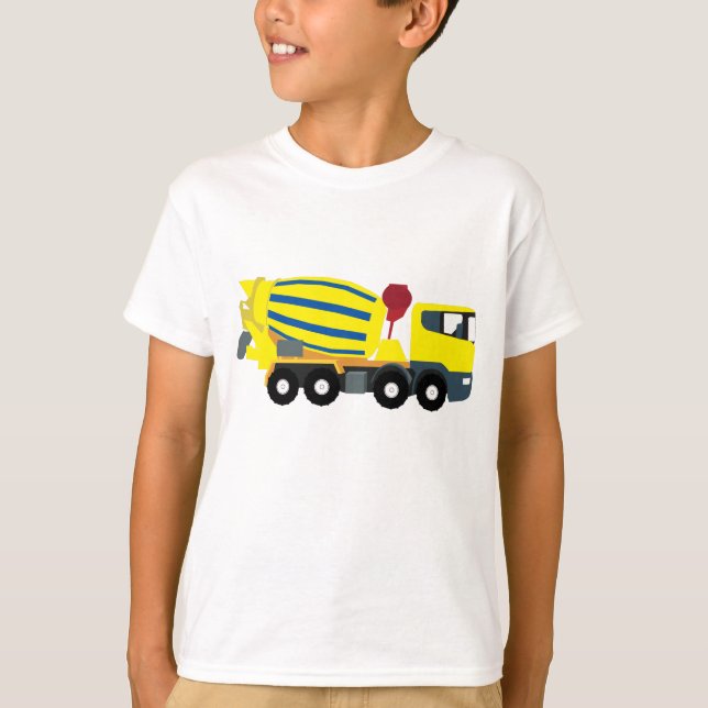 T-shirt Camions de construction Camions en ciment en béton (Devant)