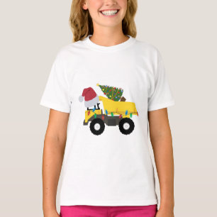 T-shirt Camions de construction de Noël