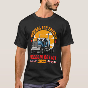 T-shirt Camions Pour Liberté USA Canada Drapeau Liberté Co