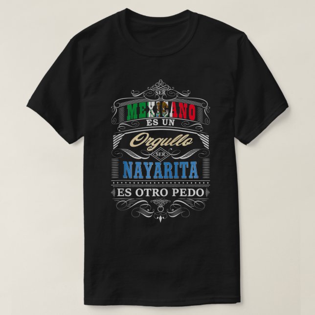 T-shirt Camisa Graciosa de Hombre de Nayarit Meico y Nayar (Design devant)