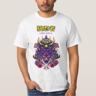T-shirt Camisa masculina Lobo Ninja
