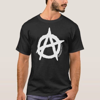 T-shirt Camisa preta com símbolo anarquista