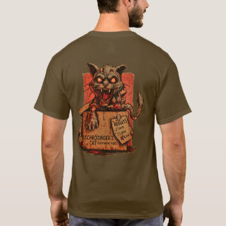 T-shirt Camiseta Adulto Schrodinger's Zombie Cat - Back