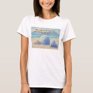 T-shirt Camiseta caracolas de Mar con Versículo Romanos