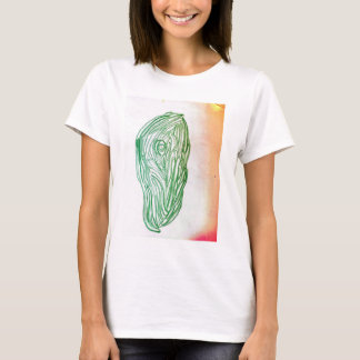 T-shirt camiseta com arte e desenho feito a mão.