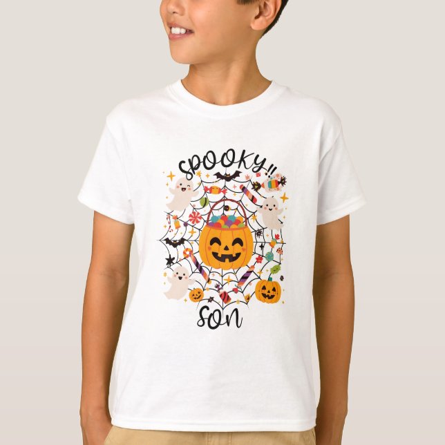 T-shirt Camiseta de Halloween Kawaii para Mi Hijo (Devant)