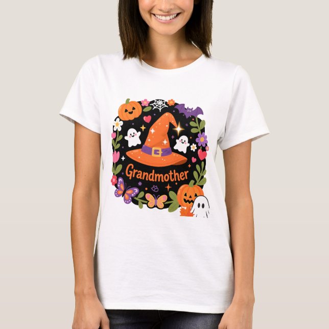 T-shirt Camiseta de Halloween para Abuela (Devant)