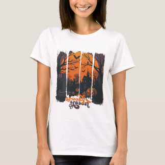 T-shirt Camiseta de Terror con Mansión Encantada