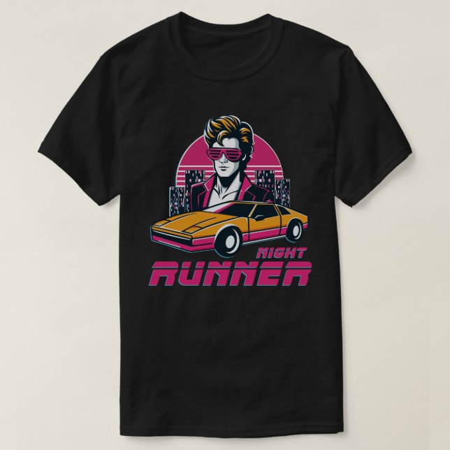 T-shirt camiseta estilo retro synthwave (Design devant)