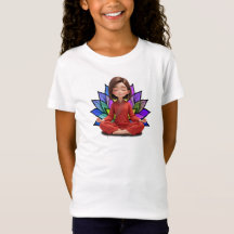 Camiseta Fem Infantil Básica Meditação-1