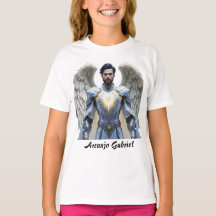 Camiseta Fem Juvenil Básica Arcanjo Gabriel